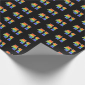 Fun Rainbow Spectrum Pattern "41" Ereignisnummer Geschenkpapier (Ecke)