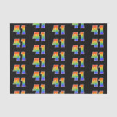 Fun Rainbow Spectrum Pattern "41" Ereignisnummer Seidenpapier (Vorderseite)