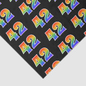 Fun Rainbow Spectrum Pattern "42" Ereignisnummer Seidenpapier (Ausschnitt)