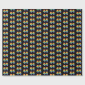Fun Rainbow Spectrum Pattern "44" Ereignisnummer Geschenkpapier (Flach)