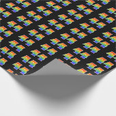 Fun Rainbow Spectrum Pattern "44" Ereignisnummer Geschenkpapier (Ecke)