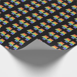 Fun Rainbow Spectrum Pattern "44" Ereignisnummer Geschenkpapier