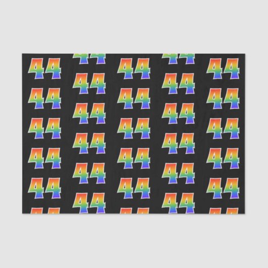 Fun Rainbow Spectrum Pattern "44" Ereignisnummer Seidenpapier (Vorderseite)
