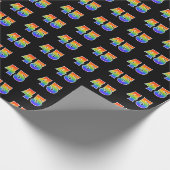 Fun Rainbow Spectrum Pattern "45" Ereignisnummer Geschenkpapier (Ecke)