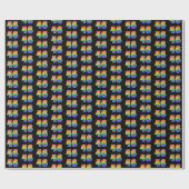 Fun Rainbow Spectrum Pattern "46" Ereignisnummer Geschenkpapier (Flach)
