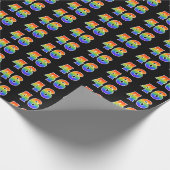 Fun Rainbow Spectrum Pattern "46" Ereignisnummer Geschenkpapier (Ecke)