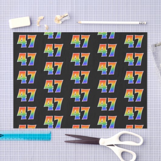 Fun Rainbow Spectrum Pattern "47" Ereignisnummer Seidenpapier (Handwerk)