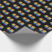 Fun Rainbow Spectrum Pattern "48" Ereignisnummer Geschenkpapier (Ecke)