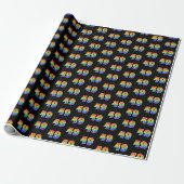 Fun Rainbow Spectrum Pattern "49" Ereignisnummer Geschenkpapier (Ungerollt)