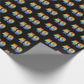Fun Rainbow Spectrum Pattern "49" Ereignisnummer Geschenkpapier (Ecke)