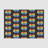 Fun Rainbow Spectrum Pattern "49" Ereignisnummer Seidenpapier (Vorderseite)