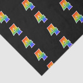 Fun Rainbow Spectrum Pattern "4" Ereignisnummer Seidenpapier (Ausschnitt)