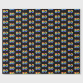 Fun Rainbow Spectrum Pattern "50" Ereignisnummer Geschenkpapier (Flach)
