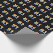 Fun Rainbow Spectrum Pattern "51" Ereignisnummer Geschenkpapier (Ecke)