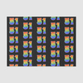Fun Rainbow Spectrum Pattern "51" Ereignisnummer Seidenpapier (Vorderseite)