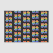 Fun Rainbow Spectrum Pattern "52" Ereignisnummer Seidenpapier (Vorderseite)
