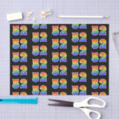 Fun Rainbow Spectrum Pattern "52" Ereignisnummer Seidenpapier (Handwerk)