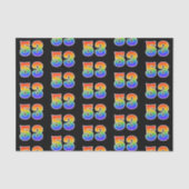 Fun Rainbow Spectrum Pattern "53" Ereignisnummer Seidenpapier (Vorderseite)