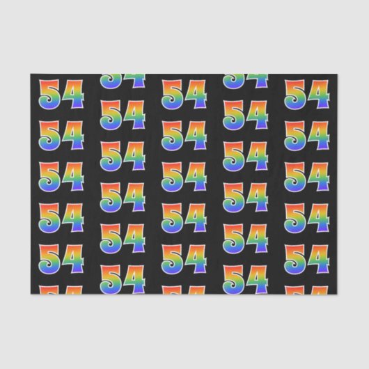 Fun Rainbow Spectrum Pattern "54" Ereignisnummer Seidenpapier (Vorderseite)