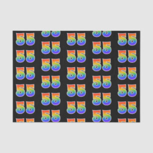 Fun Rainbow Spectrum Pattern "55" Ereignisnummer Seidenpapier