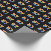 Fun Rainbow Spectrum Pattern "57" Ereignisnummer Geschenkpapier (Ecke)