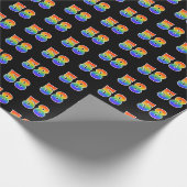 Fun Rainbow Spectrum Pattern "58" Ereignisnummer Geschenkpapier (Ecke)
