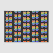 Fun Rainbow Spectrum Pattern "58" Ereignisnummer Seidenpapier (Vorderseite)