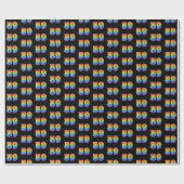 Fun Rainbow Spectrum Pattern "59" Ereignisnummer Geschenkpapier (Flach)