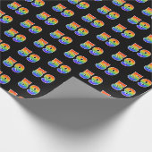 Fun Rainbow Spectrum Pattern "59" Ereignisnummer Geschenkpapier (Ecke)