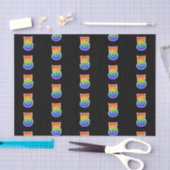 Fun Rainbow Spectrum Pattern "5" Ereignisnummer Seidenpapier (Handwerk)