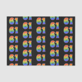 Fun Rainbow Spectrum Pattern "61" Ereignisnummer Seidenpapier (Vorderseite)