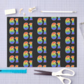Fun Rainbow Spectrum Pattern "61" Ereignisnummer Seidenpapier (Handwerk)