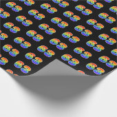 Fun Rainbow Spectrum Pattern "63" Ereignisnummer Geschenkpapier (Ecke)