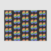 Fun Rainbow Spectrum Pattern "66" Ereignisnummer Seidenpapier (Vorderseite)