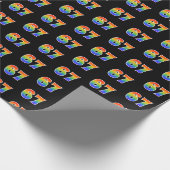 Fun Rainbow Spectrum Pattern "67" Ereignisnummer Geschenkpapier (Ecke)