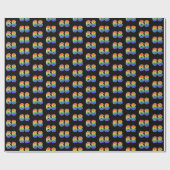 Fun Rainbow Spectrum Pattern "68" Ereignisnummer Geschenkpapier (Flach)