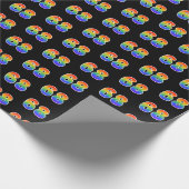 Fun Rainbow Spectrum Pattern "68" Ereignisnummer Geschenkpapier (Ecke)