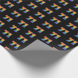 Fun Rainbow Spectrum Pattern "71" Ereignisnummer Geschenkpapier