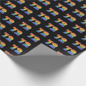 Fun Rainbow Spectrum Pattern "72" Ereignisnummer Geschenkpapier (Ecke)