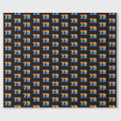 Fun Rainbow Spectrum Pattern "72" Ereignisnummer Geschenkpapier (Flach)