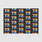 Fun Rainbow Spectrum Pattern "72" Ereignisnummer Seidenpapier (Vorderseite)