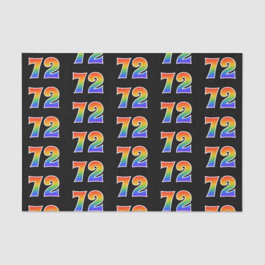Fun Rainbow Spectrum Pattern "72" Ereignisnummer Seidenpapier (Vorderseite)