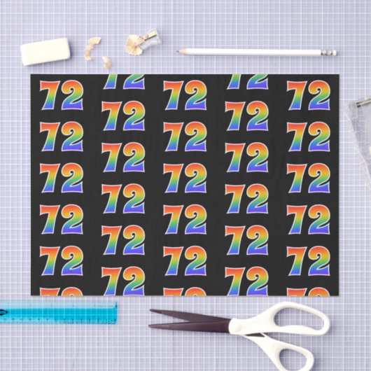 Fun Rainbow Spectrum Pattern "72" Ereignisnummer Seidenpapier (Handwerk)