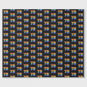 Fun Rainbow Spectrum Pattern "73" Ereignisnummer Geschenkpapier (Flach)