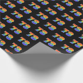 Fun Rainbow Spectrum Pattern "73" Ereignisnummer Geschenkpapier (Ecke)