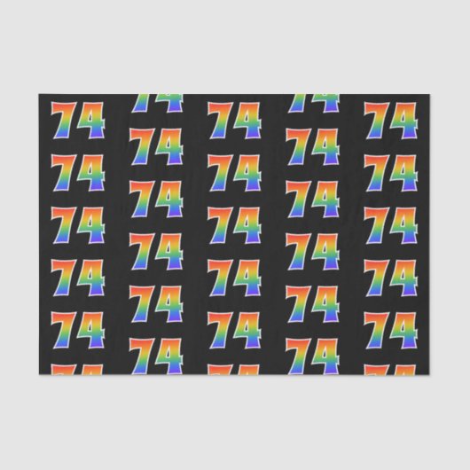 Fun Rainbow Spectrum Pattern "74" Ereignisnummer Seidenpapier (Vorderseite)