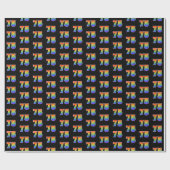 Fun Rainbow Spectrum Pattern "75" Ereignisnummer Geschenkpapier (Flach)