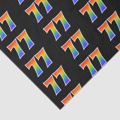 Fun Rainbow Spectrum Pattern "77" Ereignisnummer Seidenpapier (Ausschnitt)