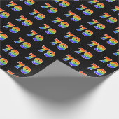 Fun Rainbow Spectrum Pattern "79" Ereignisnummer Geschenkpapier (Ecke)