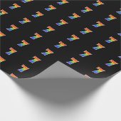Fun Rainbow Spectrum Pattern "7" Ereignisnummer Geschenkpapier (Ecke)